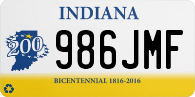 IN license plate 986JMF