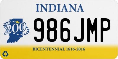 IN license plate 986JMP
