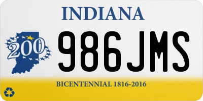 IN license plate 986JMS
