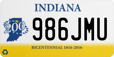 IN license plate 986JMU