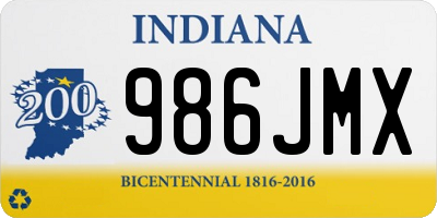 IN license plate 986JMX