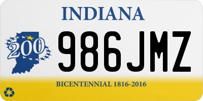 IN license plate 986JMZ