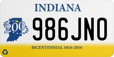 IN license plate 986JNO
