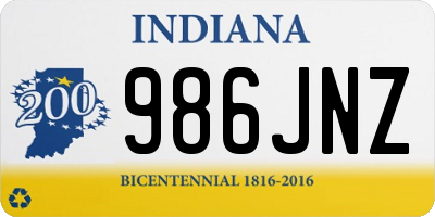 IN license plate 986JNZ