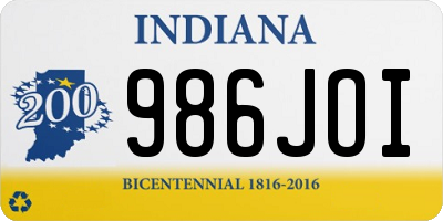 IN license plate 986JOI