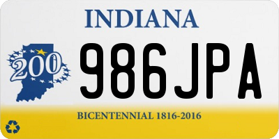 IN license plate 986JPA