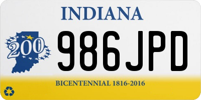 IN license plate 986JPD