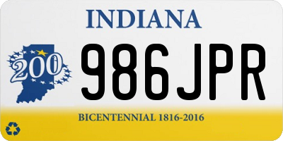 IN license plate 986JPR