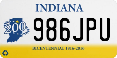 IN license plate 986JPU