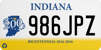 IN license plate 986JPZ