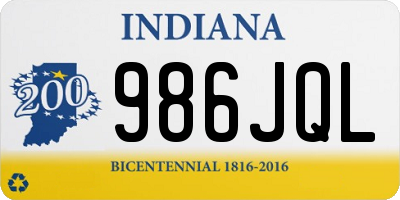 IN license plate 986JQL