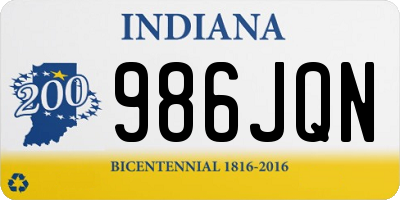 IN license plate 986JQN