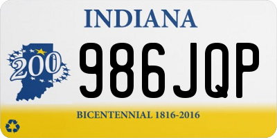 IN license plate 986JQP