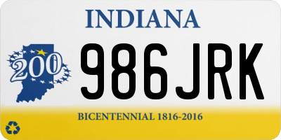 IN license plate 986JRK