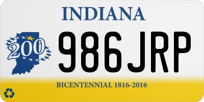 IN license plate 986JRP