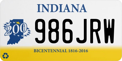 IN license plate 986JRW
