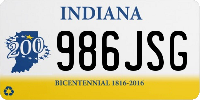 IN license plate 986JSG