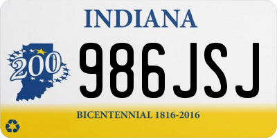 IN license plate 986JSJ