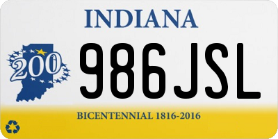 IN license plate 986JSL