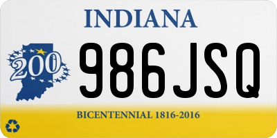 IN license plate 986JSQ