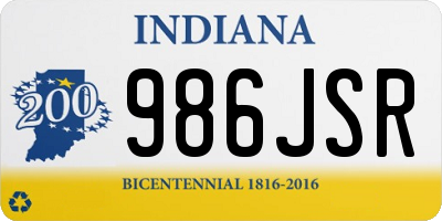 IN license plate 986JSR