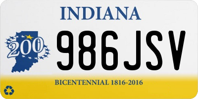 IN license plate 986JSV