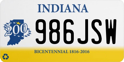 IN license plate 986JSW