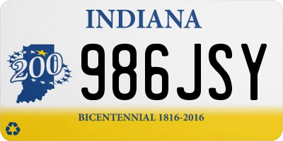 IN license plate 986JSY