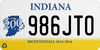 IN license plate 986JTO