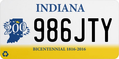 IN license plate 986JTY