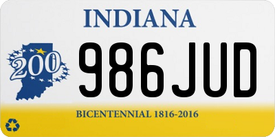 IN license plate 986JUD