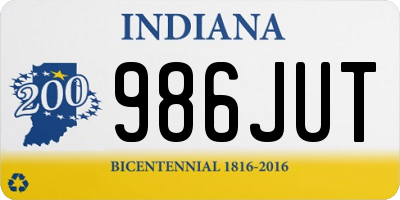 IN license plate 986JUT