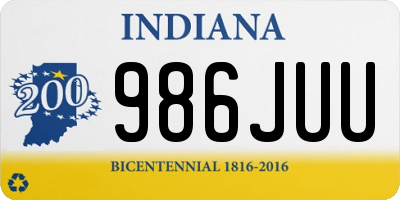 IN license plate 986JUU