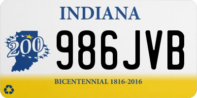 IN license plate 986JVB