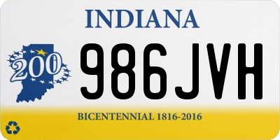 IN license plate 986JVH