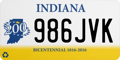 IN license plate 986JVK