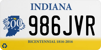 IN license plate 986JVR