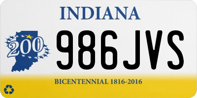 IN license plate 986JVS