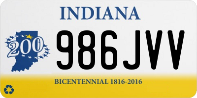 IN license plate 986JVV