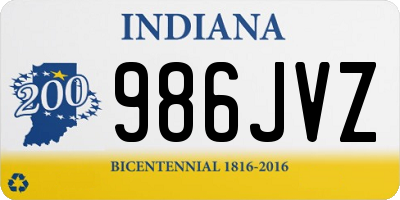 IN license plate 986JVZ