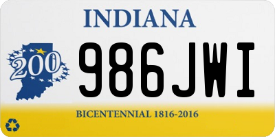 IN license plate 986JWI
