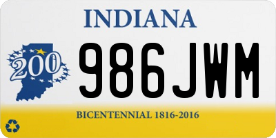 IN license plate 986JWM