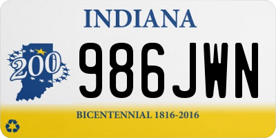 IN license plate 986JWN