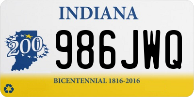 IN license plate 986JWQ