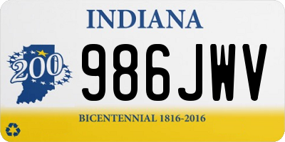 IN license plate 986JWV