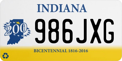 IN license plate 986JXG