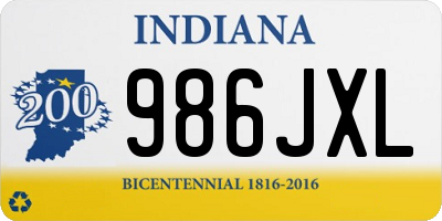 IN license plate 986JXL