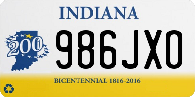 IN license plate 986JXO