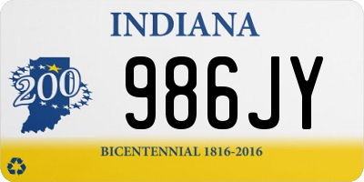 IN license plate 986JY
