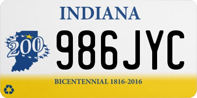 IN license plate 986JYC